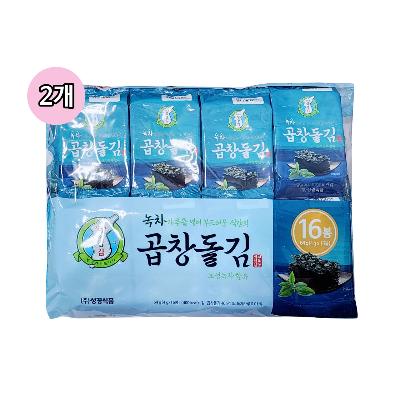 ★타임특가★ 지도표 성경 녹차 곱창돌김 4gx16봉(2개입)