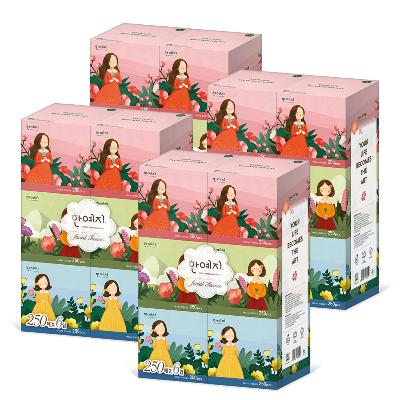 한예지 캐릭터 MINI 미용티슈 250매 6입 (4팩)