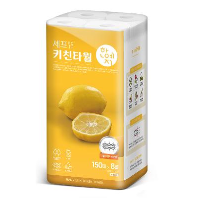 한예지 천연펄프 셰프키친타올 150매 8롤 (1팩)