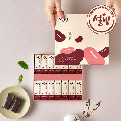 [선물세트] 설빙 팥인절미양갱세트 630G(45gx14개입)+찹쌀꽃약과 30개입