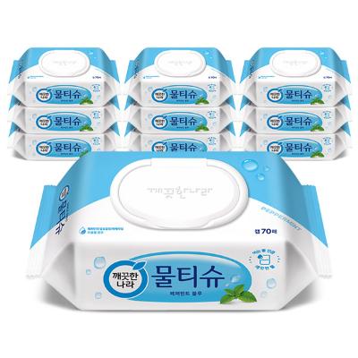 깨끗한나라 페퍼민트 쿨링 데오티슈 10매 x 10팩
