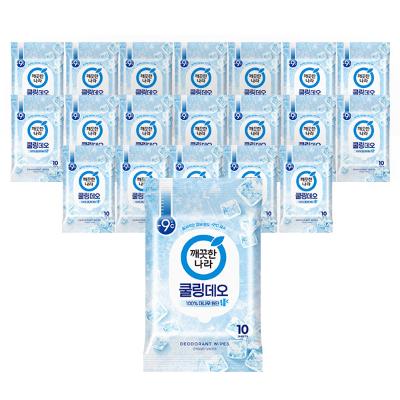 깨끗한나라 페퍼민트 쿨링 데오티슈 10매 x 20팩