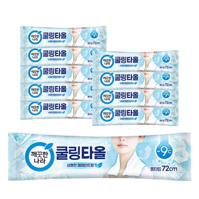 깨끗한나라 쿨링타올 페퍼민트 1롤 x 10입