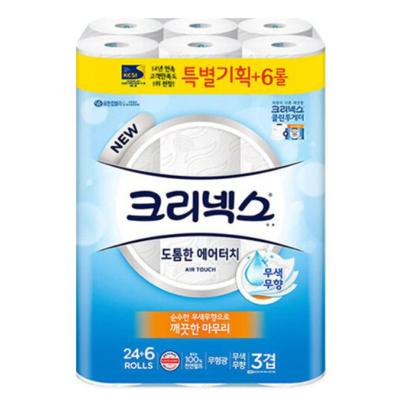 [크리넥스] 도톰한 에어터치 3겹 27m 30롤