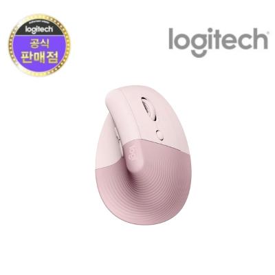 [로지텍] LIFT Vertical 무선 블루투스 미니 광마우스 (로지텍코리아) 색상: 로즈핑크