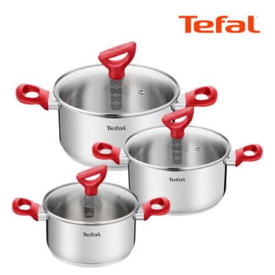 [테팔] 에디션 레드 인덕션 스텐 냄비_3종 양수18+양수20+양수24cm