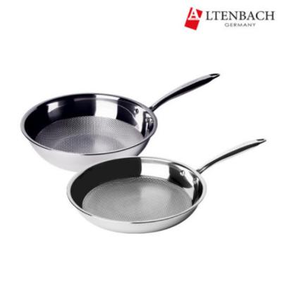 [알텐바흐] 통5중 스텐 글란츠 후라이팬28cm+궁중팬28cm 2종 인덕션 엠보 웍 프라이팬 독일팬