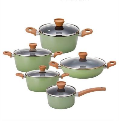 [키친플라워] IH세라믹 그린베일 인덕션냄비 편수 양수 전골 곰솥 가벼운냄비 코팅냄비