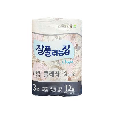 잘풀리는집 클래식 화장지 27M 3겹 12롤