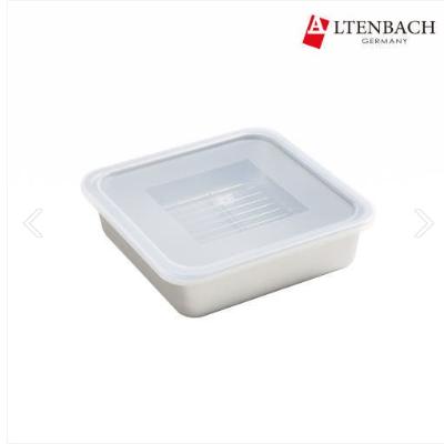 알텐바흐]스텐밧드 오븐 냉동 냉장 트레이 보관용기 스텐밧드 정사각 2종세트(중,대)