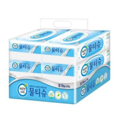 [깨끗한나라] 페퍼민트 물티슈 캡형70매x6입x2팩