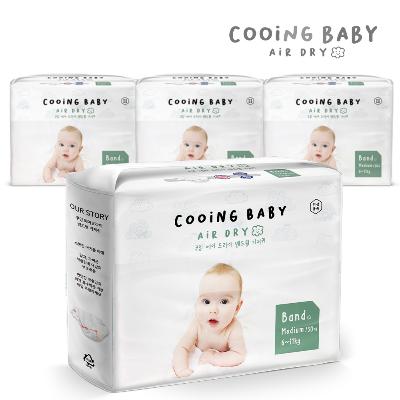 쿠잉 에어드라이 풀커버 밴드기저귀 중형(M) 30매 x 4팩