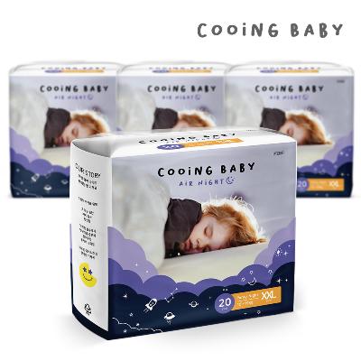 쿠잉 에어나이트 풀잠 팬티기저귀 점보 20매 x 4팩