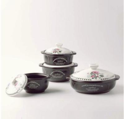 [키친플라워] 웰빙 내열 뚝배기 소 중 대 전골 도자기 냄비 바이오 세라믹 계란찜 찌개솥