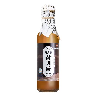 55년전통 대현상회 저온압착 검은깨참기름 180ml / HACCP 백년가게 방앗간
