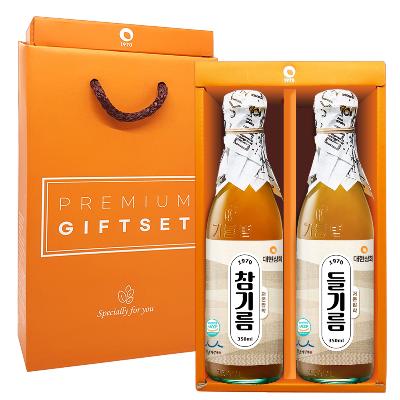 55년전통 대현상회 저온압착 참기름들기름 350ml 선물세트 / HACCP 백년가게 방앗간