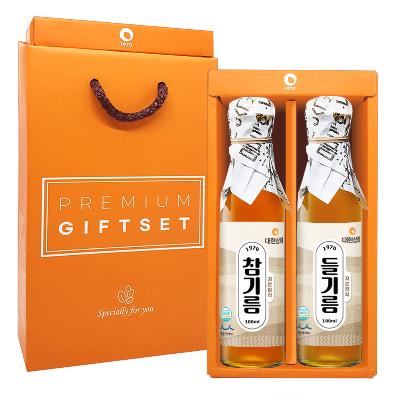 55년전통 대현상회 저온압착 참기름들기름 180ml 선물세트 / HACCP 백년가게 방앗간