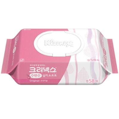 [크리넥스] 수앤수_실키소프트 물티슈 58매x4