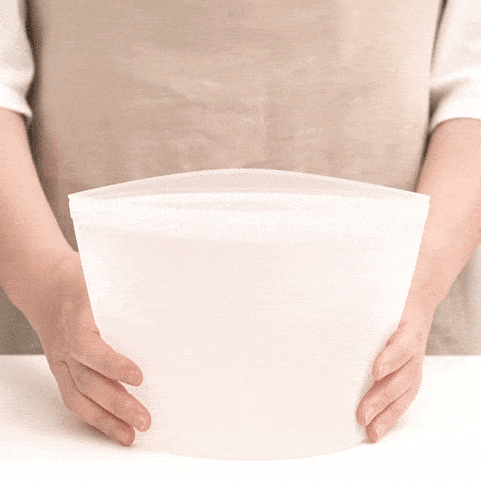 [바겐슈타이거] 실리콘 지퍼백 3종세트(500ml,1000ml,1500ml) / 블리스화이트