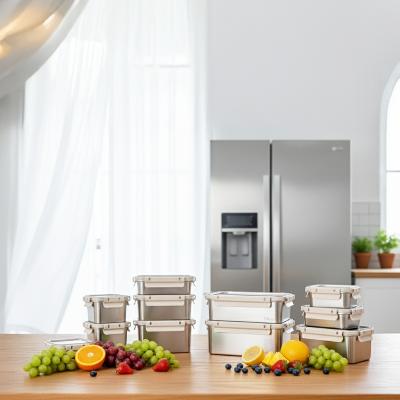 [PN풍년] 피엔락 스테인리스 밀폐용기세트 1호~9호 냉장고 반찬통 오븐 전자렌지 식기세척기 스테인리스304