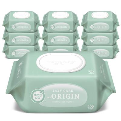 깨끗한나라 디 오리진 물티슈 캡 100매 x 10입