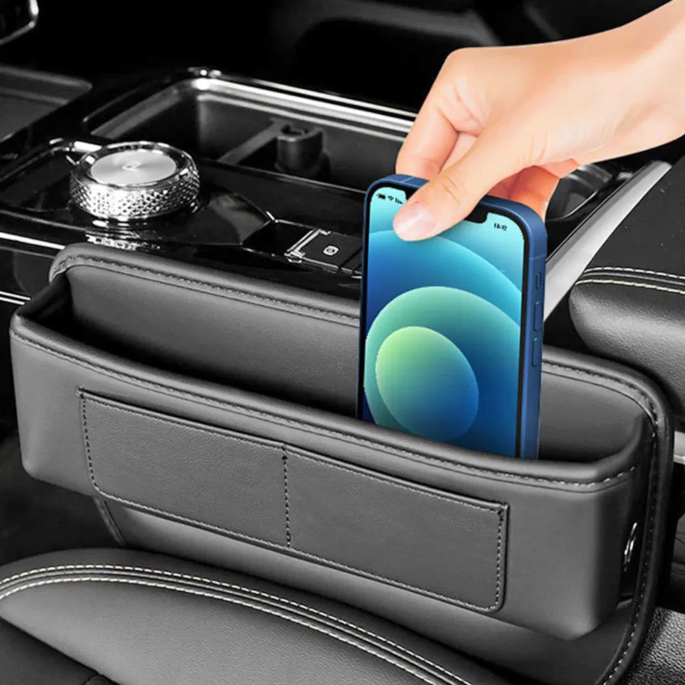 레모토 차량용 사이드 포켓 자동차 틈새 수납함 (모노블랙)