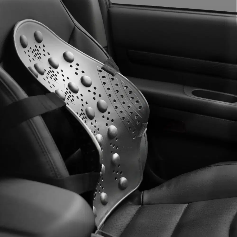 레모토 자동차 허리쿠션 등받이 지압 받침대 자세교정 허리착