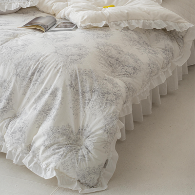 송화침장 샤넬극세사 차렵이불 앞 순면 뒤 극세사 3가지색상