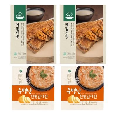 유별난 메밀전병 1200g 2팩+감자전 520g 2팩