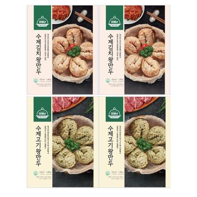 유별난 김치왕만두 1400g 2팩+고기왕만두 1400g 2팩