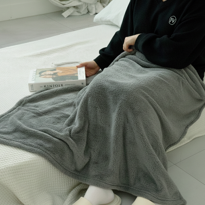 [성진의료기] 전기 온열 무릎담요 따뜻한 다리 SJ-033 그레이 가정 여행용 독서실 사무실