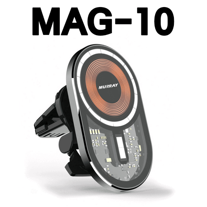 [머레이] 차량용 맥세이프 핸드폰 무선충전 거치대 고속 휴대폰거치대 