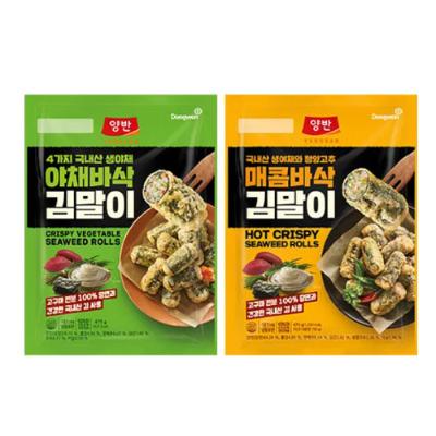 [동원] 양반 야채바삭 김말이 475g 2개 + 매콤바삭 김말이 475g 2개