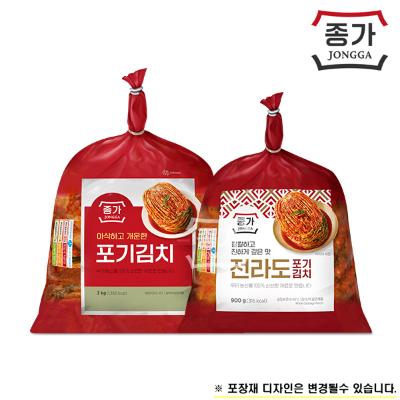 [종가집] 아삭개운포기 3kg+전라도포기900g