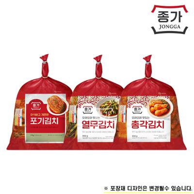 [종가집] 아삭개운포기 3kg+열무900g+총각850g
