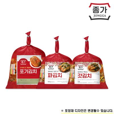 [종가집] 아삭개운포기 3kg+파900g+갓1kg