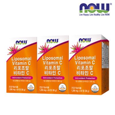 [나우푸드] 리포조말 비타민C (30정/1개월분) x 3박스