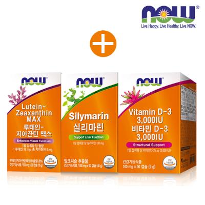 [나우푸드] 루테인 지아잔틴 맥스(30캡슐)+실리마린+비타민D3 3000IU