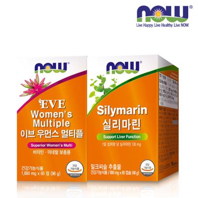 [나우푸드] 이브 우먼스 멀티플 (60정/2개월분) + 실리마린 (60캡슐/2개월분)