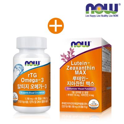 [나우푸드] 루테인 지아잔틴 맥스+알티지 오메가-3(90캡슐)