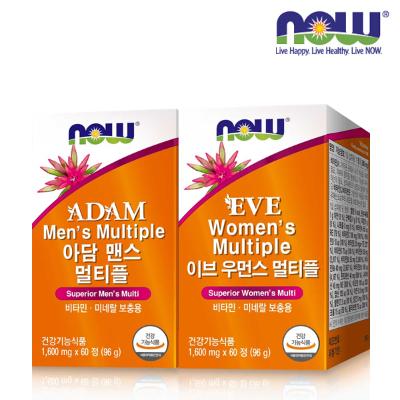 [나우푸드] 아담+이브 멀티비타민 남여성 커플세트