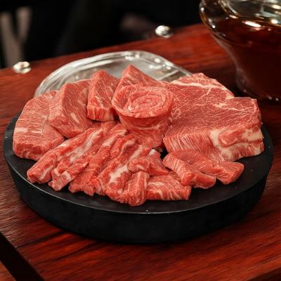 [우담] 명품 한우 ++1 투뿔 구이용 모듬 세트 600g (등심+ 200g + 채끝200g + 살치200g)