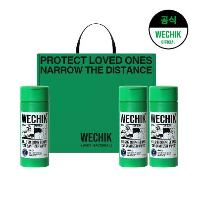 [위칙] 차량 전용 소독 세정티슈 3개입 선물세트_WS3103