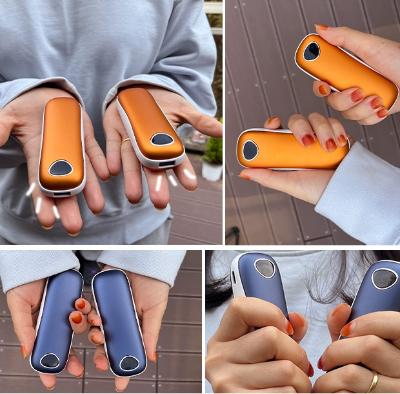 [머레이] 휴대용 트윈 충전식 USB 손난로 보조배터리 기내 반입 Pair1  2세트 할인 구성 (오랜지+네이비)