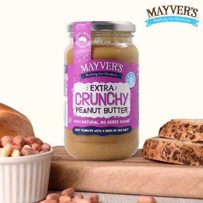 [호주 메이버스] 무가당 땅콩버터 -다크로스티드 크런키(더 진하고 바삭한 알갱이 식감)