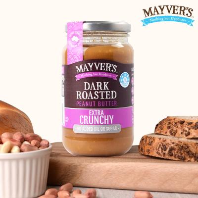 [호주 메이버스] 무가당 땅콩버터 -다크로스티드 크런키(더 진하고 바삭한 알갱이 식감)