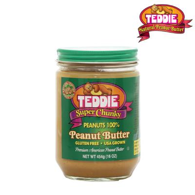 [테디] 땅콩100% 무가당 땅콩버터 -슈퍼청키(454g) / 직수입