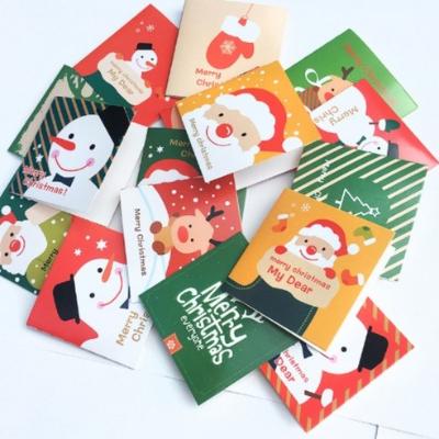 배리앤굿 크리스마스 미니 카드 메시지 성탄절 선물 컬러 편지지 16장세트