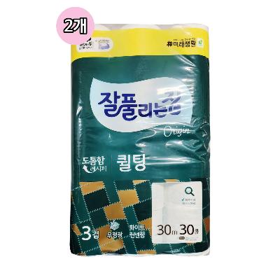 잘풀리는집퀼팅 화장지 30M 30롤(2개입)