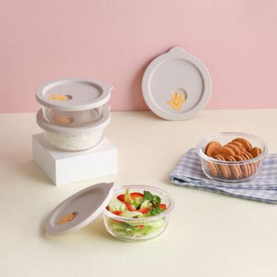 [PN풍년] 내열유리 용기 밀페 전자레인지용 냉동밥 보관 유리용기 열탕소독 오븐 400ml/ 650ml 4p